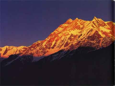 
Annapurna Northwest Face, Fang, Annapurna South At Sunset From Thulo Bugin Ridge - Heart Of The Himalaya Everest book
